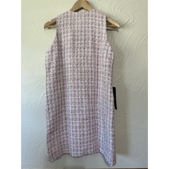 TUCKERNUCK Pomander Place Etherial Pink Tweed Bianca Dress NWT Size Medium - Picture 5 of 8